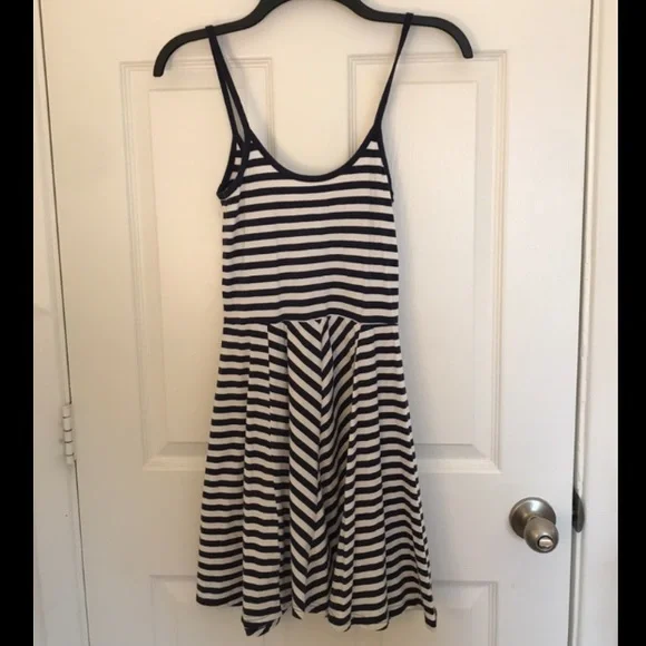 SO Navy and White Striped Spaghetti Strap Sundress, Size Small - Picture 2 of 7